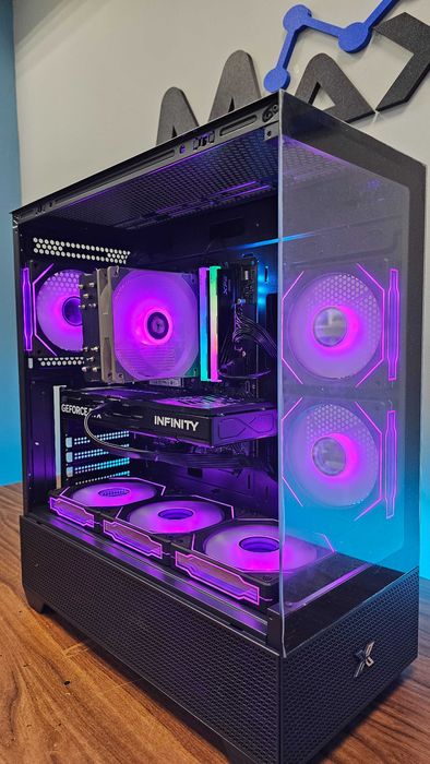 НОВО! RTX 5060TI 16GB, Ryzen 7 7700, 32GB RAM, 700W Геймърски компютър