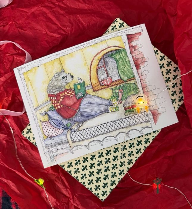 Ограничен брой - Ръчно рисувани картички с уникални илюстрации  за спе