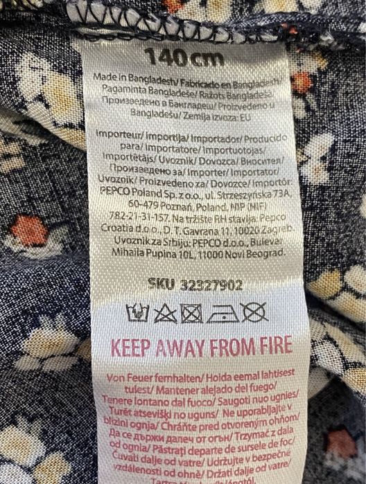 Rochiță subțire fetiță 9-10 ani (140 cm