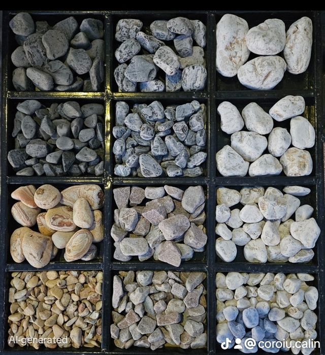 Thassos  piatra rotunjita alba gri rosiatic  pasi gradina bolovani