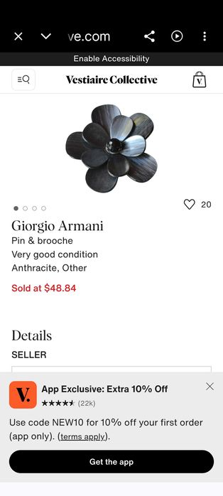Brosa originala Armani