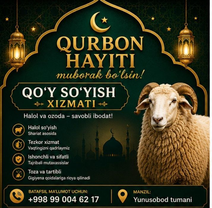 qassob xizmati 24/7