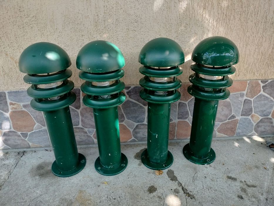 Stâlpi iluminat exterior  4 buc aluminiu