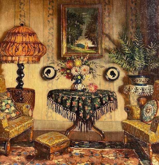 Tablou VECHI-100x70cm AUTENTIC ul/pz APATFALVI CZENE JANOS (1904-1984)