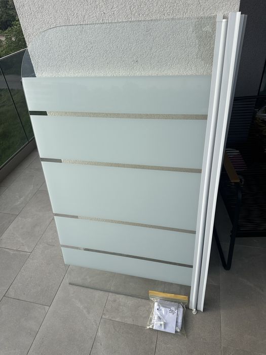 Paravan cada Nerea, deschidere batanta, 76 x 130 cm, profil alb