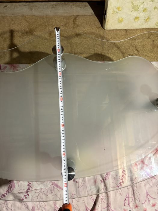 Холна маса две нива стъкло