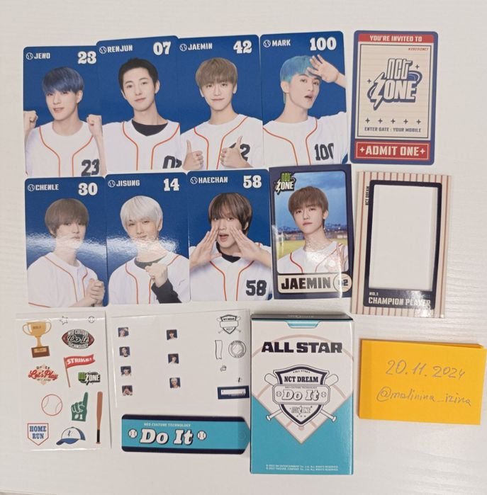 Набор карт NCT Zone, бейсбол версия