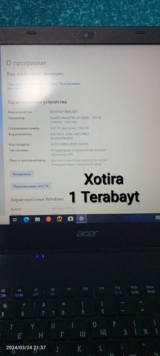 Notbuk xolati yaxshi,batarikasi 6    7 soat ishlaydi