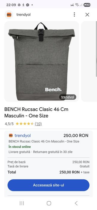 Rucsac Bench mare si.mic noi imp germania