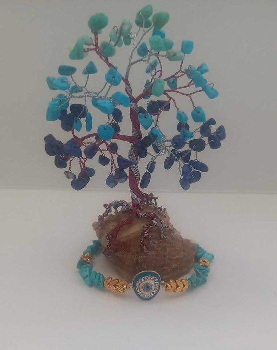 Bratara din Turcoaze albastre, lucrata manual