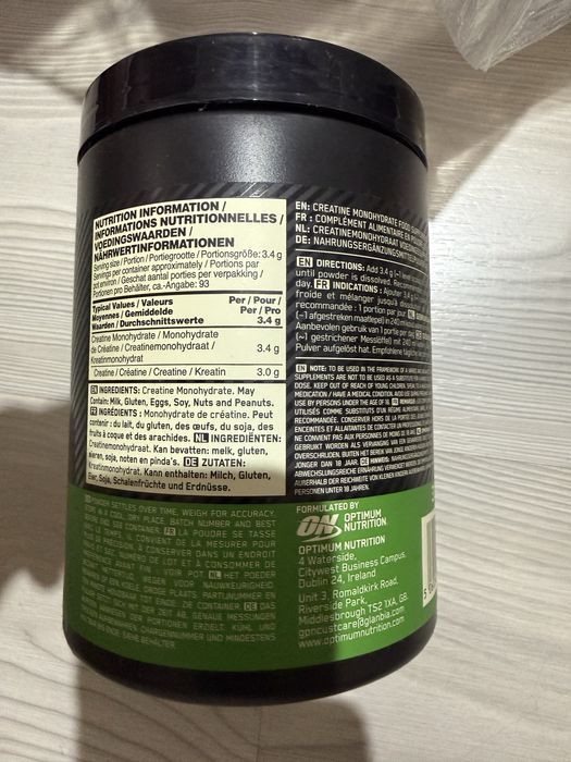 Creatina Monohidrata Optimum Nutrition Creatina ON