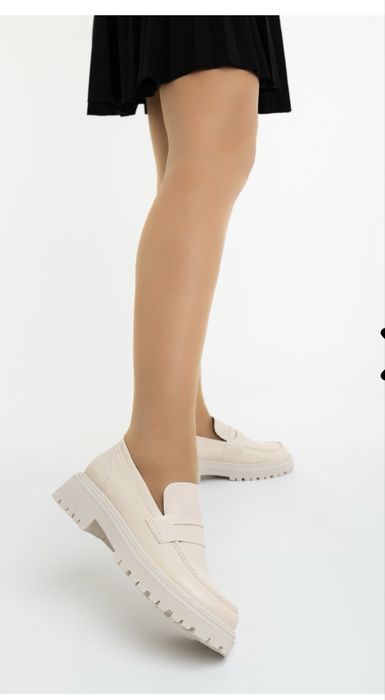 НОВИ! Дамски бежови мокасини