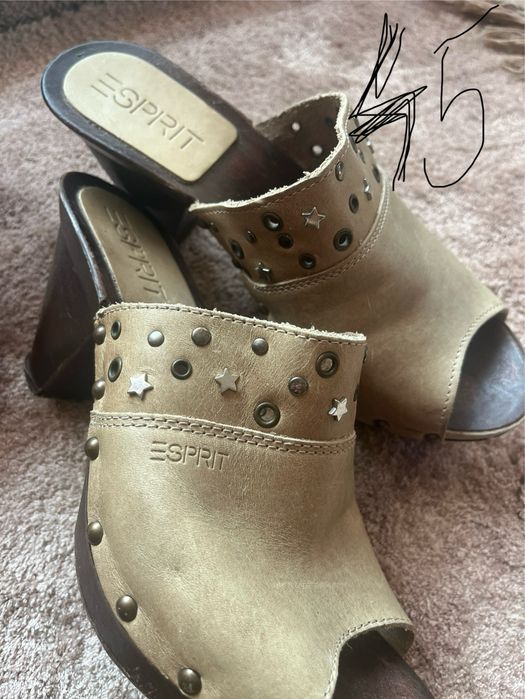 Saboti-papuci dn piele, marimea 37