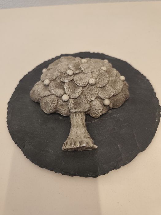 Ръчно изработено пано „Дървото на парите“ върху естествени шисти – 20