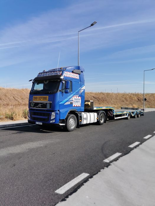 Trailer transport utilaje grele agabaritice  vola,excavatoare,combina