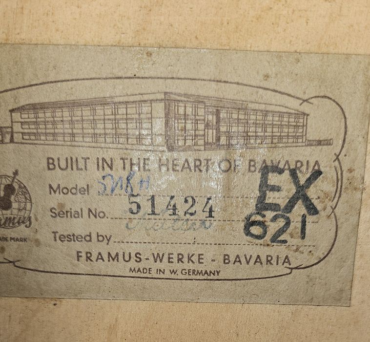 Chitară originală Framus Bavaria 1962