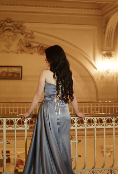 Rochie satin, pentru evenimente, baluri.