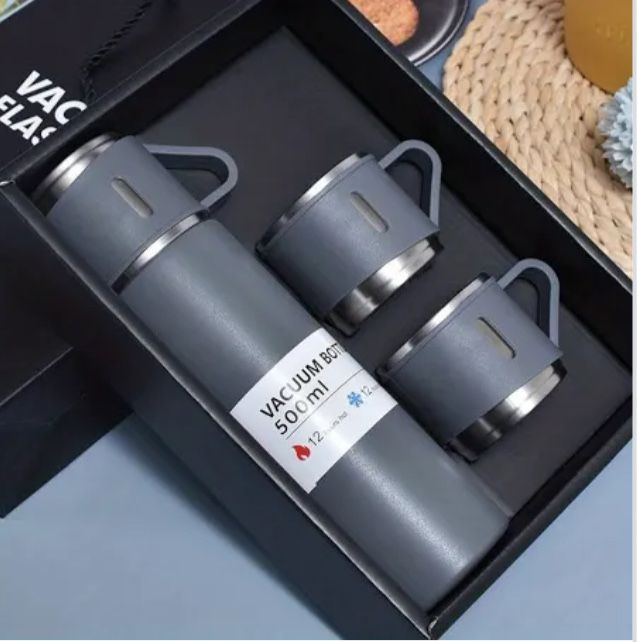 Термос с 3 кружками подарочный набор акция