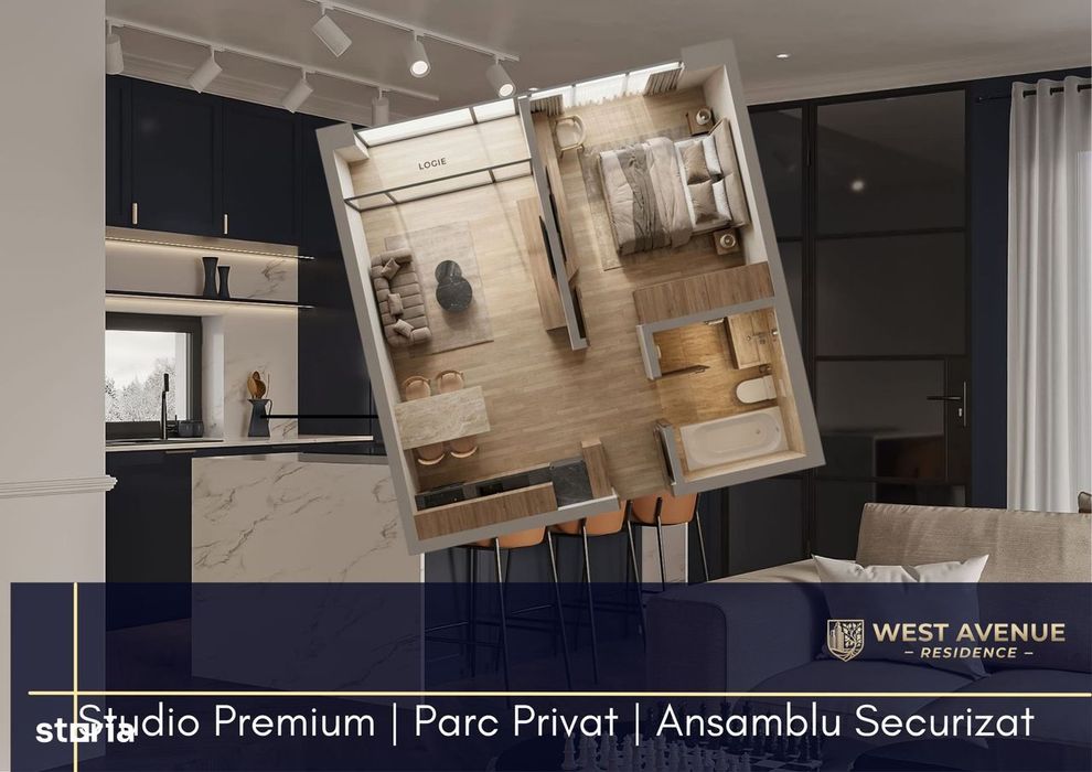 Studio- 2 camere | Spații Verzi Reale | Acces Rapid A1