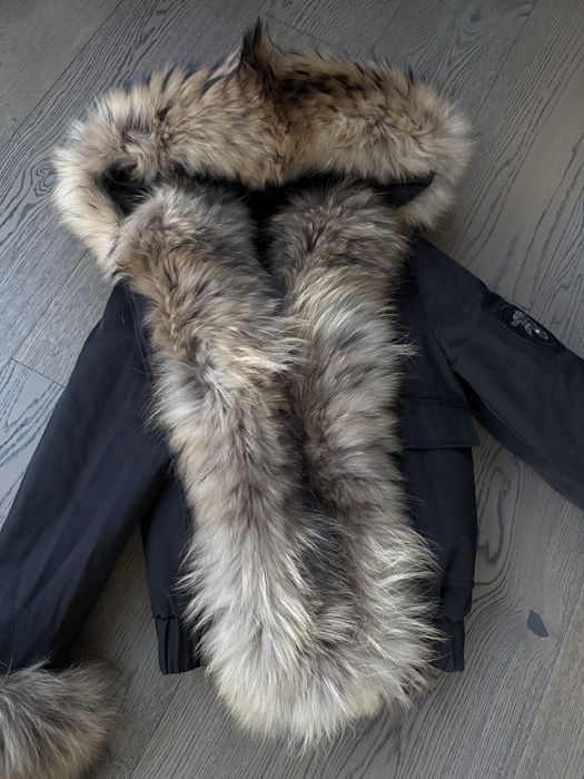 Нова черна парка с богат естествен косъм лисица дебело зимно яке с пух