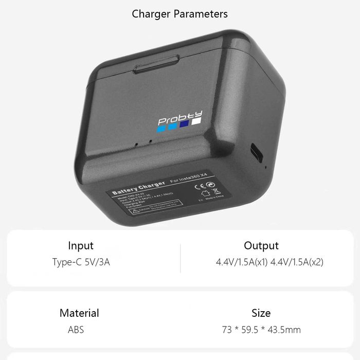 Зарядно / кейс за съхранение за батерии за Insta360 X4