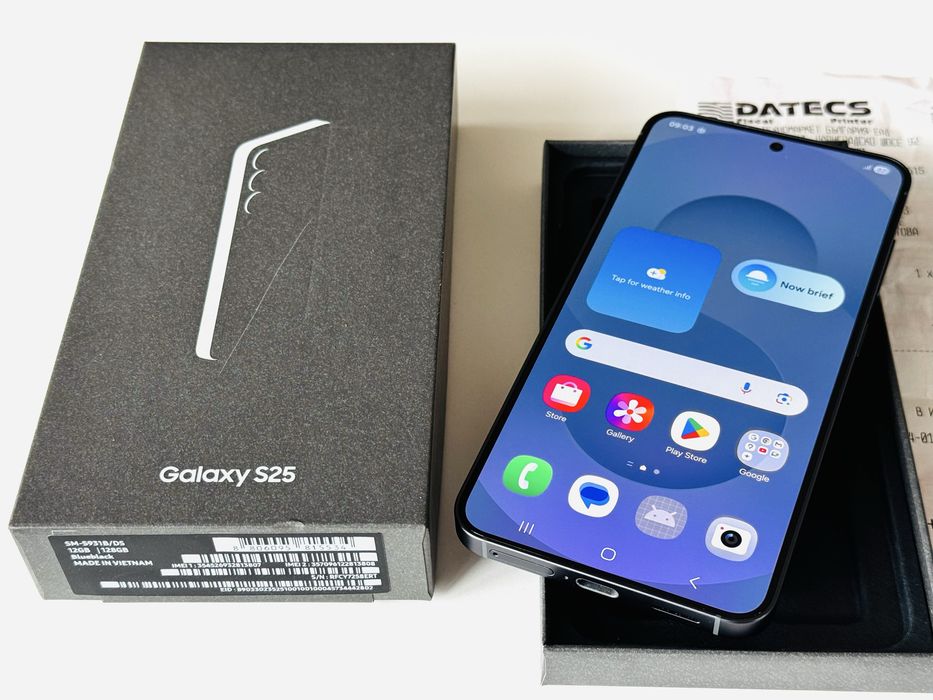 Samsung S25 128GB Black Гаранция 2 години