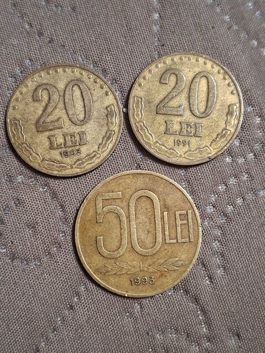 Set monede România 20 și 50 Lei 1991-1993 – Ștefan cel Mare / Alexandru Ioan Cuza