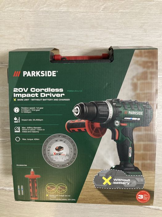 PARKSIDE Ударна Бормашина - PSBSA 20-Li C3