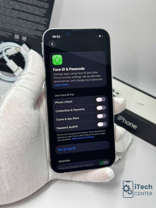 iPhone 13 Pro 128GB Silver, 100% батерия, НЕРАЗЛИЧИМ ОТ НОВ, 1г. ГАРАНЦИЯ!
