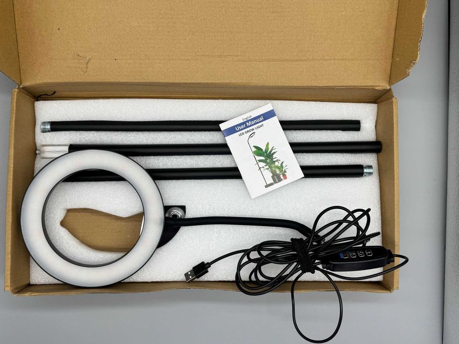 LED Grow Light лампа за растения Full Spectrum с таймер и регулируема височина