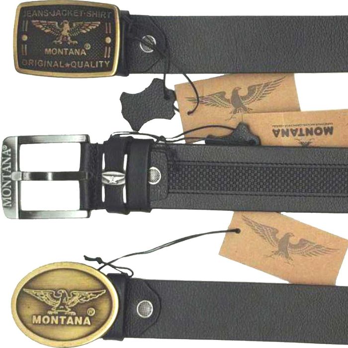 Джинсовые ремни "Montana" (кожа и текстиль)
