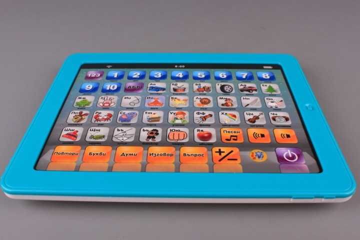 Детски обучаващ таблет на български език изучаване на думи и цифри