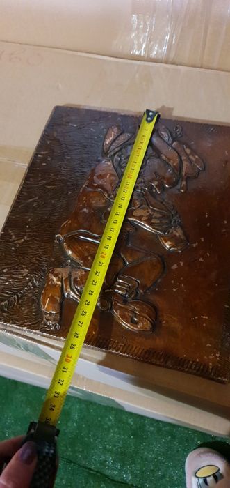 Стара медна картина на пиянде