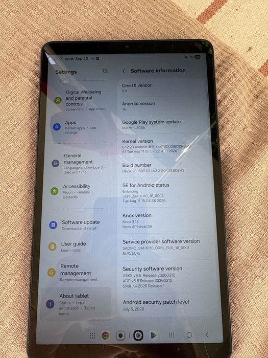 Tabelta samsung galaxy tab A9