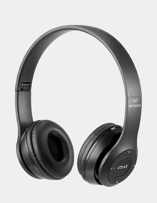 Беспроводные накладные наушники Р47 М с микрофоном, радио и гнездо с к