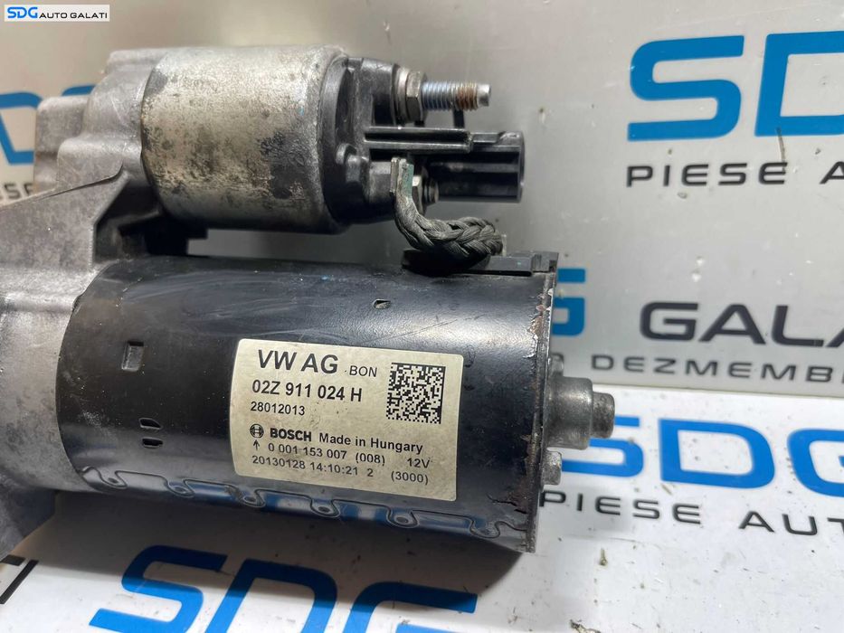 Electromotor cu 13 Dinti Volkswagen T-Cross 1.6 TDI DGTD 2018 - Prezent Cod 02Z911024H 0001153007 0001153008 1005831827 [M7208]