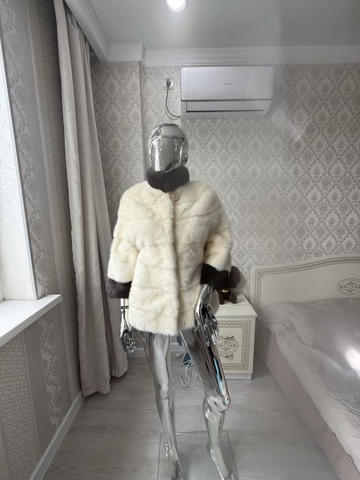 Шуба норковая соболем