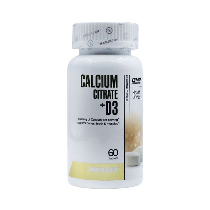 Кальций цитрат Д3 Maxler 600 мг 60 таблеток