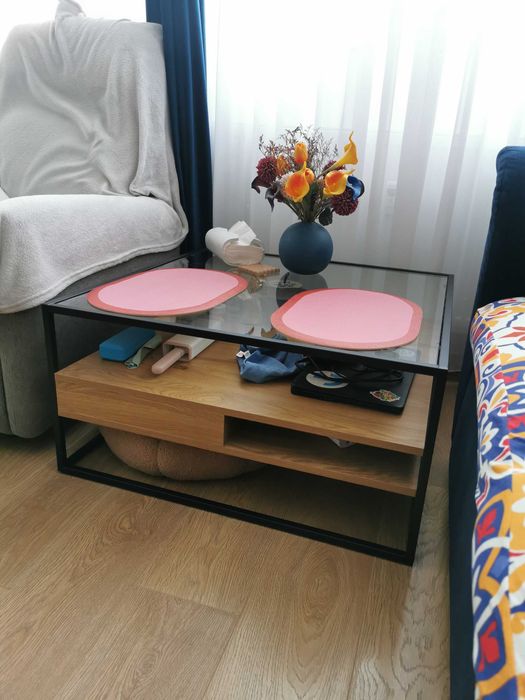 Măsuta de cafea /sufragerie/living din MDF și metal