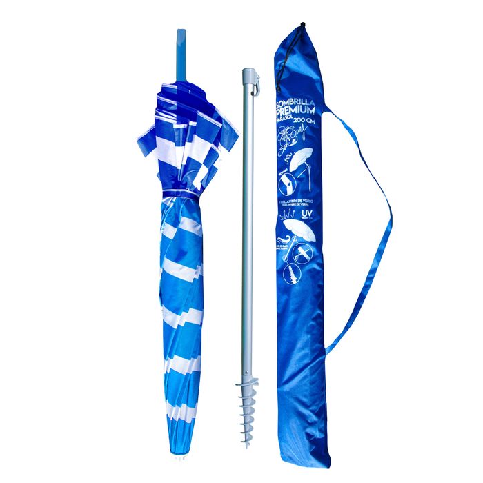 Umbrela Plaja Premium 180 Cm Albastru - produs resigilat Decathlon