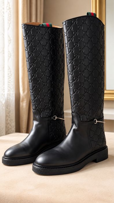 Gucci Кожени ботуши