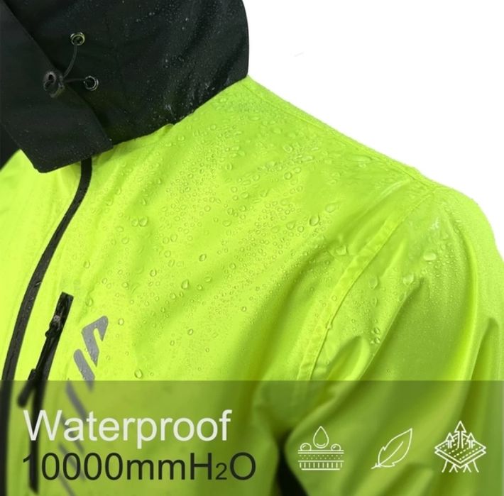 Geaca de ploaie bicicleta impermeabilă 10k Bike, reflectorizante, NOU