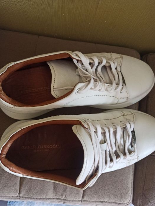 Мужские кожаные кроссовки Off White,