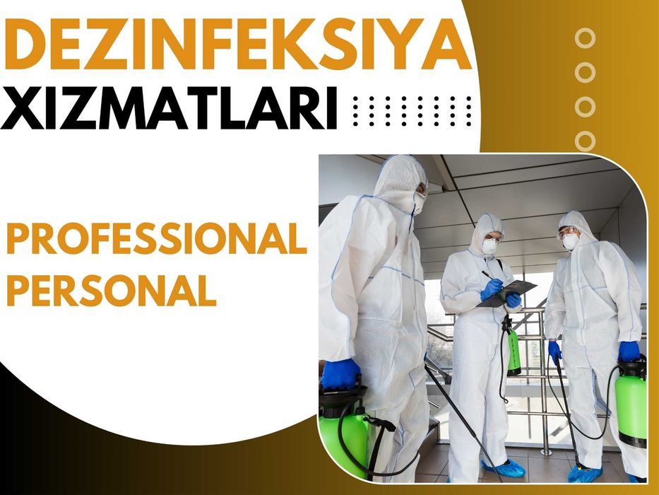 Dezinfeksiya xizmati Уничтожение тараканов, клопов, мышей, запахов