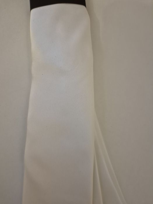 Cravată slim albă Dressman, nouă cu etichetă