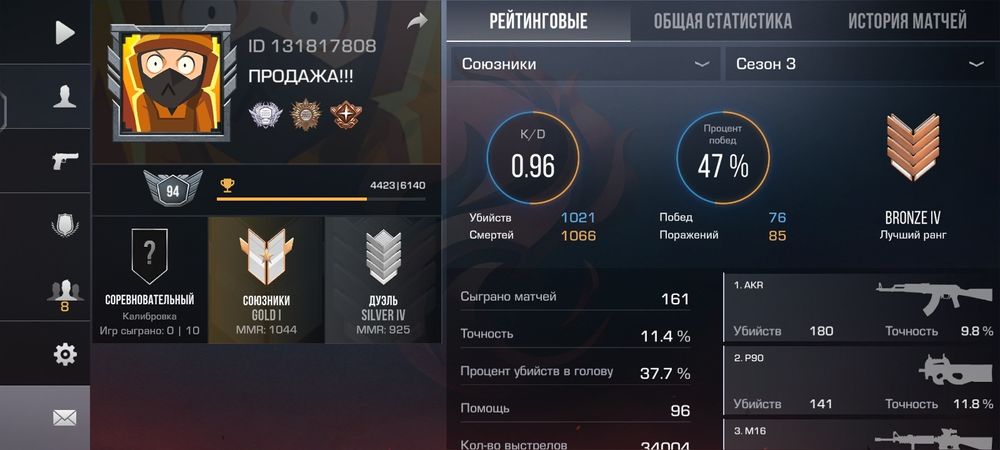 Продаю аккаунт в стандофф 2!!!