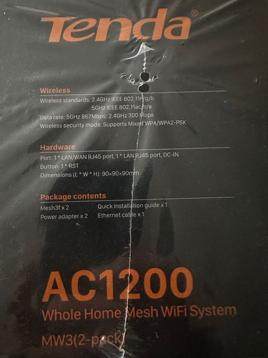 Tenda mesh system MW3 AC1200,wi-fi усилвател