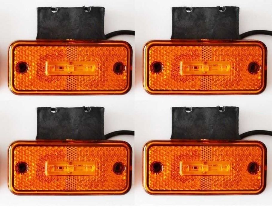 1 бр. ЛЕД  LED габарити рогчета за камион ремарке , ОРАНЖЕВИ , 12-24V
