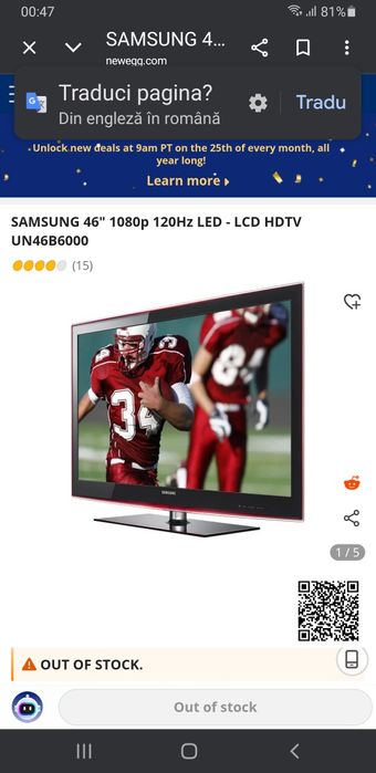 Tv Led Samsung 46 B 6000 Diagonala 119
