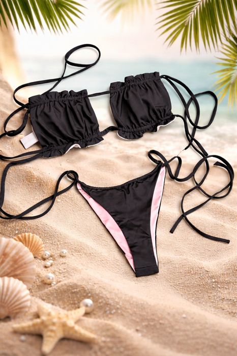 Купальник 2 в 1,два цвета в одном купальнике